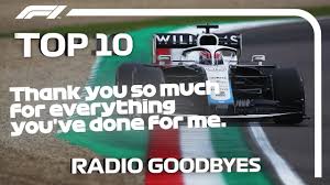 Top 10 F1 Radio Goodbyes Youtube