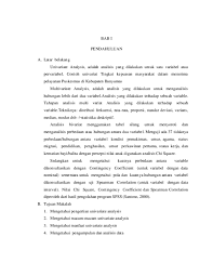 Memahami apa itu analisis dan penggunaannya dalam istilah. Doc Univariate Analysis 1 Docx Ifata Ifata Academia Edu
