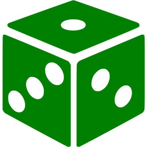 Green dice icon - Free green gamble icons