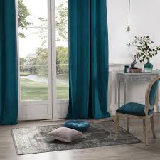 Rideau En 2020 Rideaux Bleus Rideau Bleu Canard Rideaux Velour