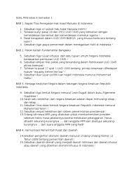 Soal pkn tentang dasar negara dan konstitusi beserta kunci jawabannya. Soal Pkn Kelas X Semester 1