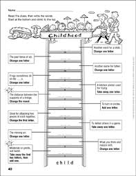 Childhood Word Ladder Grades 4 6 Printable Skills Sheets