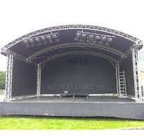 ESI Portable Outdoor Aluminum Plug Truss System with Curved Roof Modular  Design for Stage Hanging Speakers 500kg Load Capacity