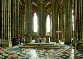 Abbey Interior Mont Saint Michel Architecture Interior Decor
