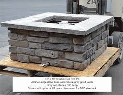Belgard's weston stone™ universal fire pit installs quickly and offers the clean and contemporary look of tumbled stone, and available in popular color blends that complement most belgard paving stone. 42 Square Custom Stone Gas Fire Pit Colorado Hearth And Home