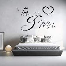 sticker mural toi et moi decomotif deco chambre coconing deco chambre a coucher deco chambre