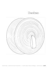 Musikinstrument Zum Ausmalen Becken Unterrichtsmaterial In Den Fachern Kunst Musik In 2020 Ausmalen Unterrichtsmaterial Musikinstrumente