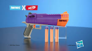 They feature an orange body and a purple dart head; Nerf Fortnite Hc E Mega Dart Blaster Includes 3 Official Nerf Mega Fortnite Darts Youtube