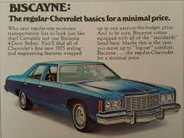 1975 Chevrolet Biscayne Car Chevrolet Car Advertising Classic Chevrolet