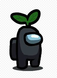 Hd Black Among Us Character With Green Leaf Hat On Head Png In 2020 Character Png Red