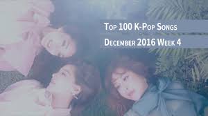 top 100 k pop songs chart december 2016 week 4