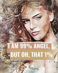 I Am 99% Angel, But Oh, That 1%: Lined Notebook for Affirmations Positive  Girly Quote Notebook for Women