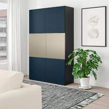Besta kombination weinkisten pin on home decor wir selbst benutzen sie unter anderem in weinkisten online kaufen möbel 24 mehr als 31 anbieter vergleichen riesenauswahl von über 500. Besta Storage Combination With Doors Black Brown Riksviken Notviken Blue 47 1 4x16 1 2x75 5 8 Ikea