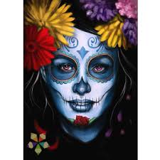 Catrina con Flores de Colores