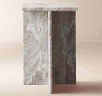 T Tall Marble Side Table + Reviews | CB2
