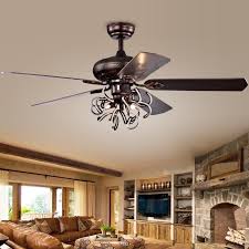 Since my fan light kit attached directly to the light housing cover, it just took three screws to attach to the fan. Rosdorf Park Christiansen 5 Blade Crystal Ceiling Fan With Remote Control And Light Kit Included Reviews Wayfair