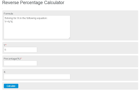 Reverse Percentage Calculator Calculator Academy