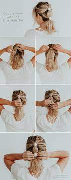Double Pony With The Disc Hair Ties Favor Jewelry Long Hair Styles Thick Hair Styles Curly Hair Styles