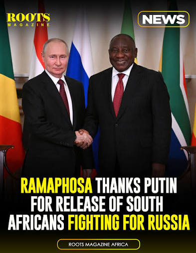 President Ramaphosa Thanks Putin as South African Nationals Return from Russia-Ukraine Conflict Johannesburg, 24 February 2026 South African President Cyril Ramaphosa expressed “heartfelt gratitude” to Russian President Vladimir Putin for his cooperation