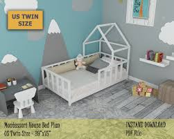 This base will help elevate your mattress from the floor so that air can circulate in between the floor, the bed frame, and the mattress. Montessori House Bed Plan Toddler Twin Bed Frame Wooden Bed Etsy Toddler Twin Bed Toddler Floor Bed Twin Bed Frame