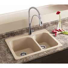 The home depot kitchen sink on the site are spacious and made of distinct quality materials such as stainless steel, marble, granite and many more. Blanco Silgranit Natural Granite Composite Topmount Kitchen Sink Biscotti The Home Depot Canada