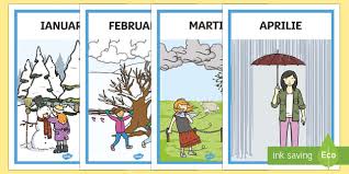 Facețimi o șceneta amuzanta cu cele 4 anotimpuri. Lunile Anului PlanÈ™e Teacher Made