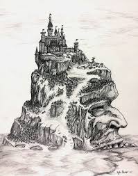 Face Mountain Sketch Mountain Sketch My Drawings Drawings