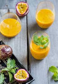 Non Alcoholic Passion Fruit Cocktail Recipe Foodal Recipe Passion Fruit Smoothie Recipes With Fruit Cocktail Vegan Cocktails