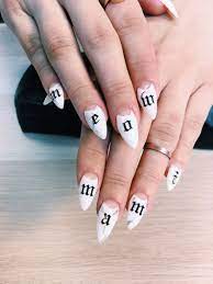 Old English 002 Old English Nail Decals Lower Case Nail Etsy Fire Nails Pretty Nails Nails