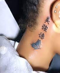 Behind Ear Tattoo In 2021 Behind Ear Tattoos Neck Tattoos Women Hand Tattoos For Girls