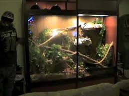 Reptile cage enclosures containing water creating a tropical rainforest habitat with flush & rinse system. Huge Water Dragon Cage Cagesbydesign Youtube