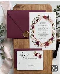 Wedding Invitation Burgandy Floral Wedding Invitations Wedding Invitations Diy Wedding Cards