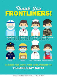 Thank You Frontline Workers Who Work Stock Vector Royalty Free 1706135083 Cute Cartoon Wallpapers Frontline Christmas Tree With Gifts