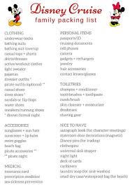 free printable packing list for disney cruises