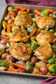 Sheet Pan Roasted Chicken With Root Vegetables Cooking Classy Baked Chicken And Veggies Baked Chicken Recipes Easy Sheet Pan Dinners