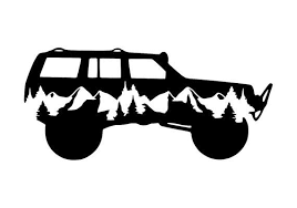 Black And White Jeep Stickers Mountain Vinyl Decal For Cherokees Explorer Decal Mountain Etsy Vinyl Decals Vinyl Jeep Stickers