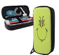 Big Capacity Grinch Leather Pencil Bag Waterproof Durable Pencil Case  Zipper Organizer Box