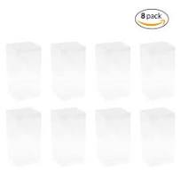 Hammont Clear PET Plastic Storage Boxes (8 Pack) 4"x4"x8" - Transparent  Gift Boxes, Empty Containers Packing Box for Party Favors Ideal for  Cookies, ...