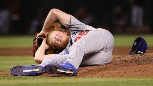 No fault of may's, who impressed, fanning 10 before leaving with a lead. Dodgers Dustin May Struck In The Head With A Comebacker Mlb Nbc Sports