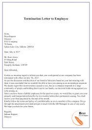 Use this job termination letter sample to let employees know that they have been fired in the most sending a job termination letter is often not easy, but it is a common part of the formal procedure when this letter is to inform you that your employment with company name will end as of [job. Termination Dismissal Letter Template Format Sample Example