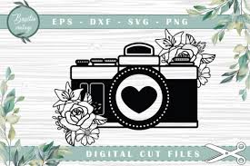 Download Camera Floral Cutting Files Graphic By Basilio Vintage Creative Fabrica PSD Mockup Templates
