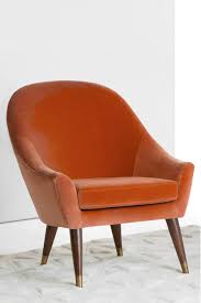 Shop best orange living room furniture at ny furniture outlets. Seattle Sessel In Rostorangenem Baumwollsamt Weicher Baumwollsamt Trifft Auf Geschwunge Living Room Orange Burnt Orange Living Room Orange Accents Living Room