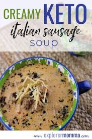 Creamy Keto Italian Sausage Soup Recipe Italian Sausage Soup Sausage Soup Italian Sausage