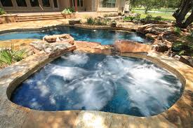 Is a local pool and spa showroom that carries quality in ground pools, above ground pools, and more in lanesborough, massachusetts. Beautiful Spa View Rustic Pool Austin By Fossil Creek Pools Houzz