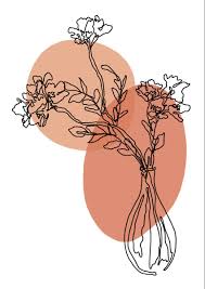 Flower Plant Wall Art Printable Art Downloadable Print Etsy Printable Art Abstract Line Art Line Art Drawings