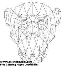 Count, distinguish geometric figures, know the animals, transportation and more! Geometric Animals Monkey Coloring Page 884 Coloring By Miki