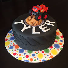 Monster Truck Cake Tire Cake Blaze Cake 40th Birthday Cakes Blaze Birthday Cake Homemade Birthday Cakes