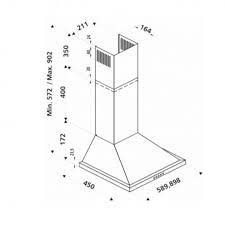 hotte murale silverline tessy coloris inox dimension largeur 60cm