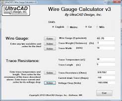 Ultracad Design Wire Gauge Calculator