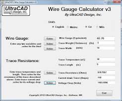 ultracad design wire gauge calculator